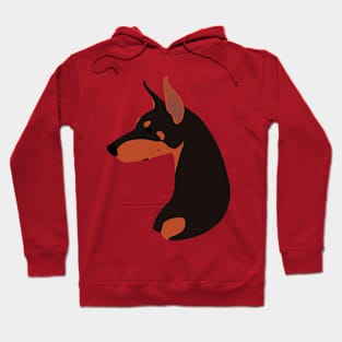 SimpliciTee - Cropped Doberman Pinscher Hoodie